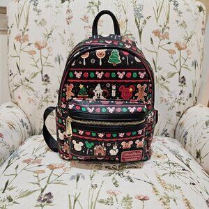 Disney Parks Christmas Snacks Loungefly Backpack